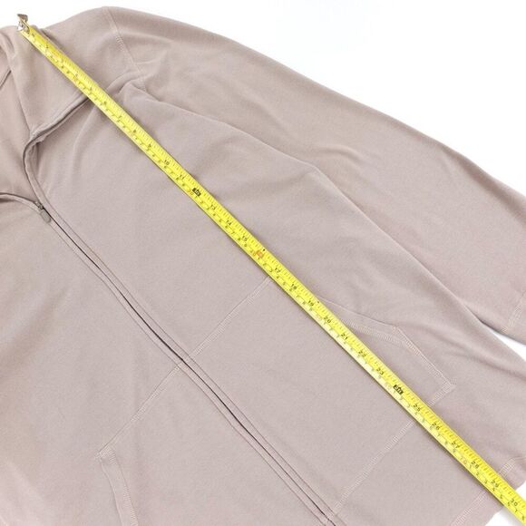 EILEEN FISHER Organic Cotton Minimal Sport Jacket Athleisure Taupe Lounge XL - Picture 4 of 7